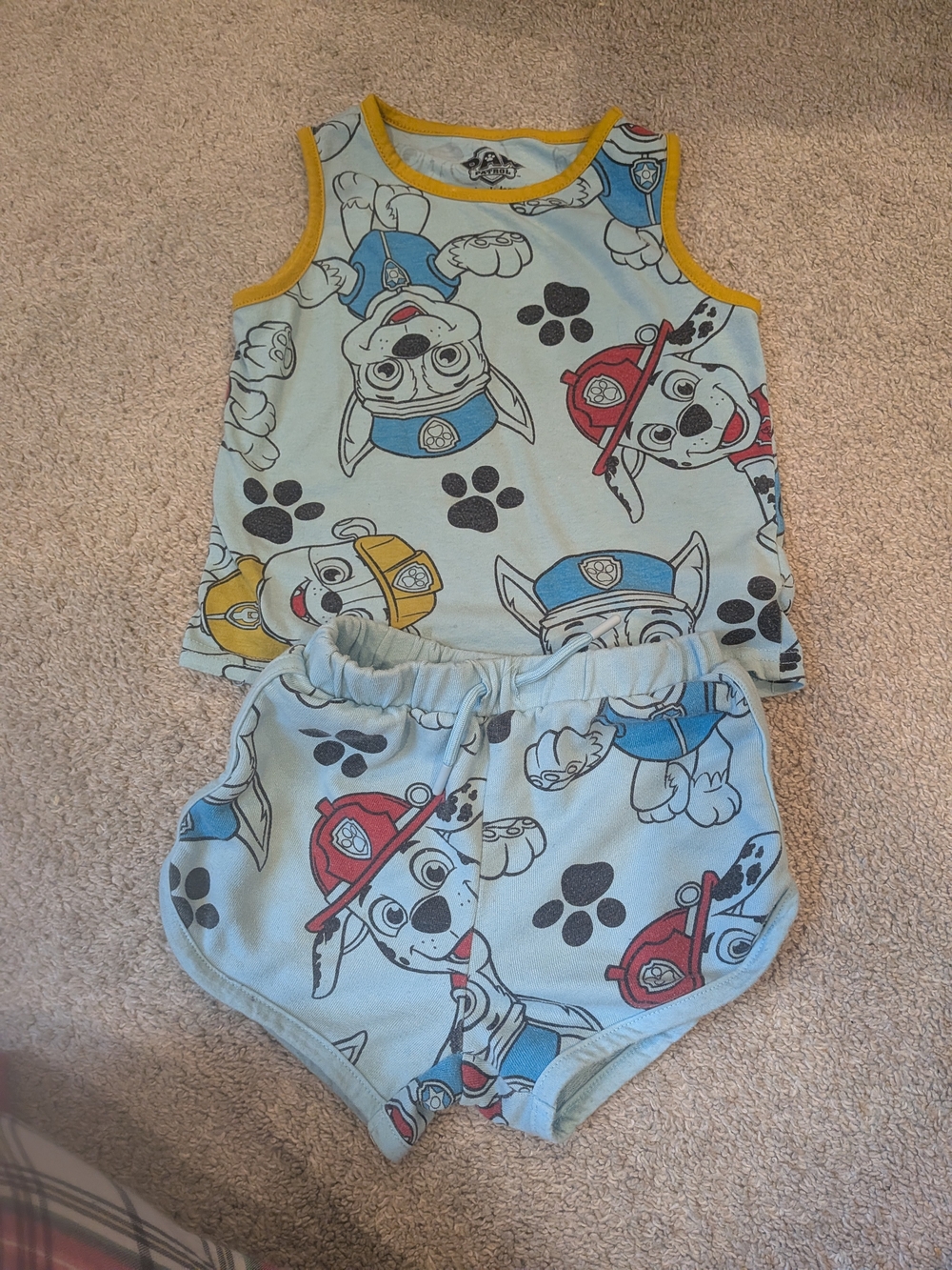Paw Patrol Toddler Tank & Shorts Set - 3T 100% Cotton
